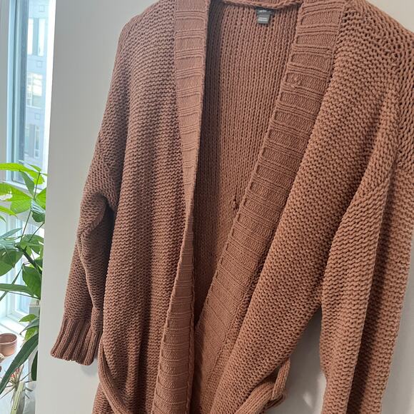 Aerie Brown Sweater Knit Robe Size Small - Picture 2 of 5